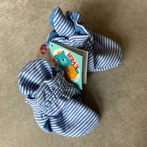 Zutano baby booties, blue candy stripes, NWT